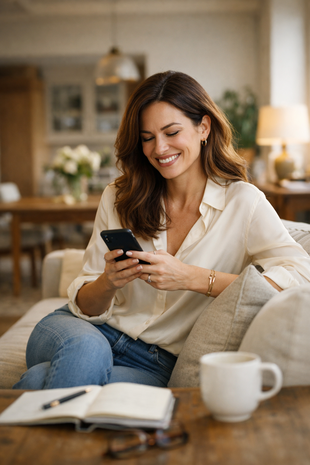 Scène lifestyle illustrant Profil Hinge